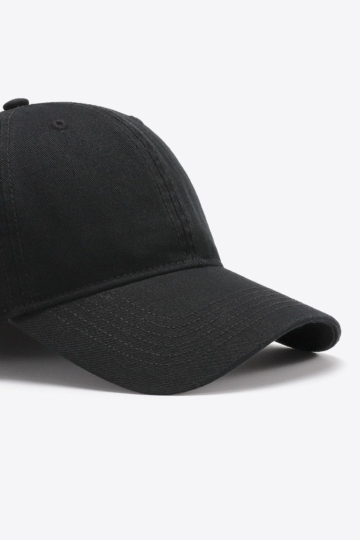 Plain Adjustable Cotton Baseball Cap Trendsi