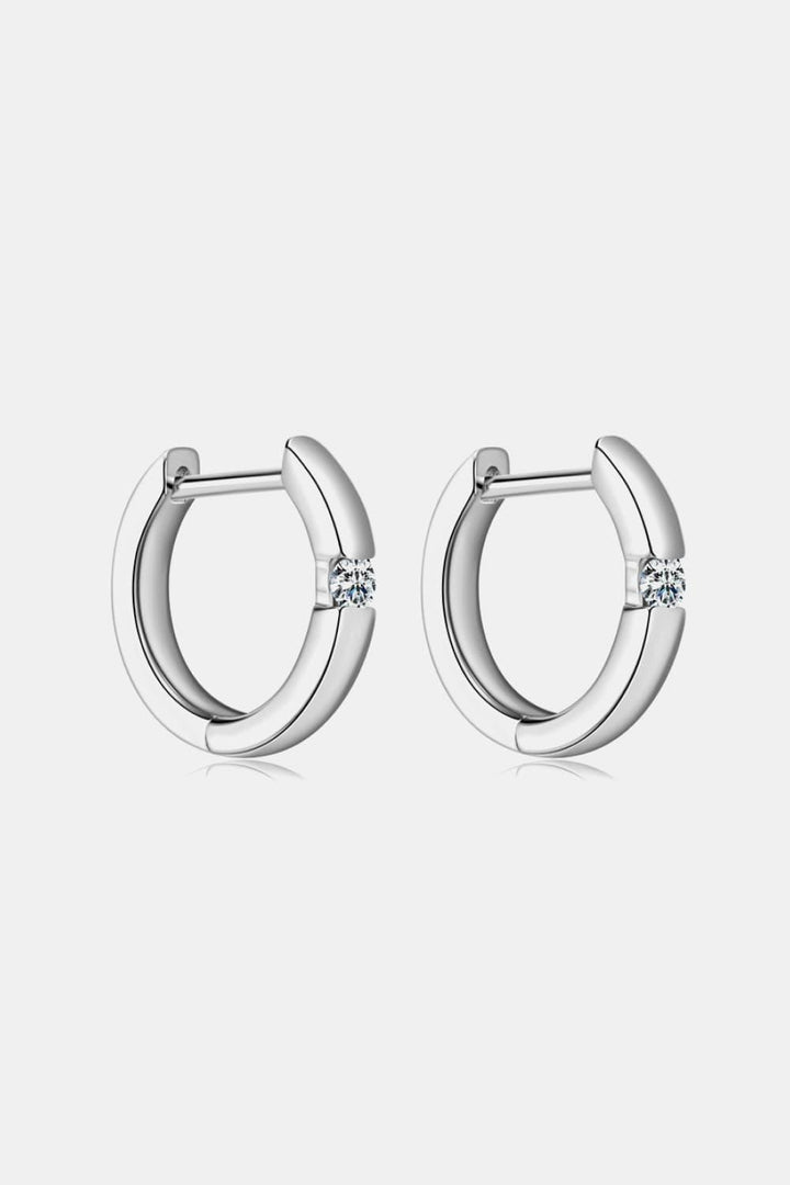 Moissanite 925 Sterling Silver Huggie Earrings - Super Amazing Store