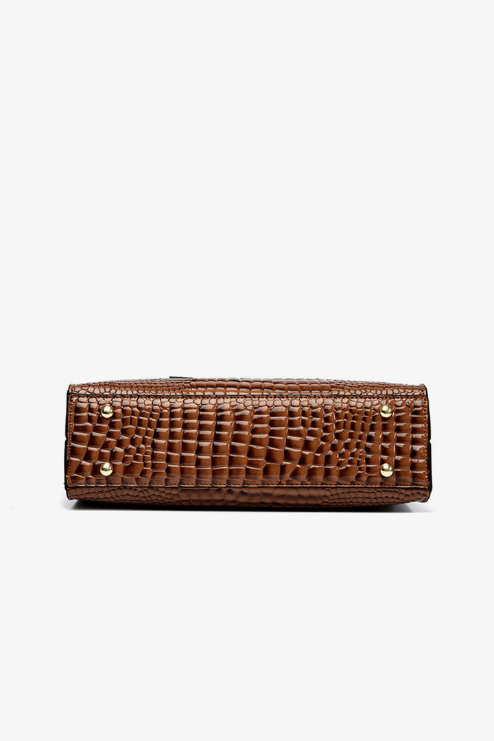 Textured PU Leather Handbag - Super Amazing Store