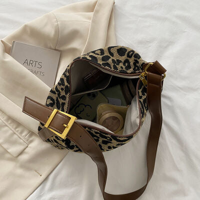 PU Leather Leopard Shoulder Bag Trendsi