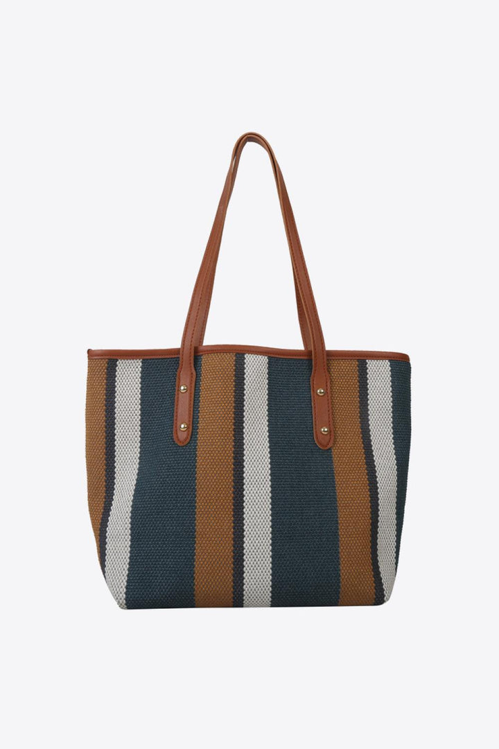 Striped Straw Tote Bag - Super Amazing Store