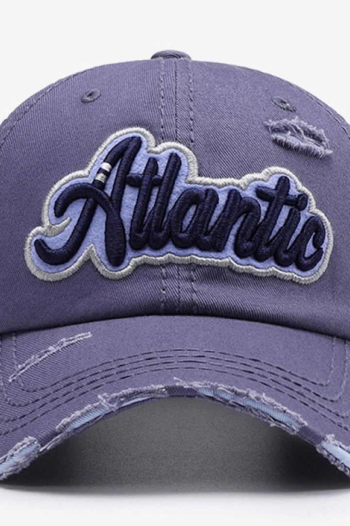 ATLANTIC Graphic Distressed Baseball Cap - Super Amazing Store