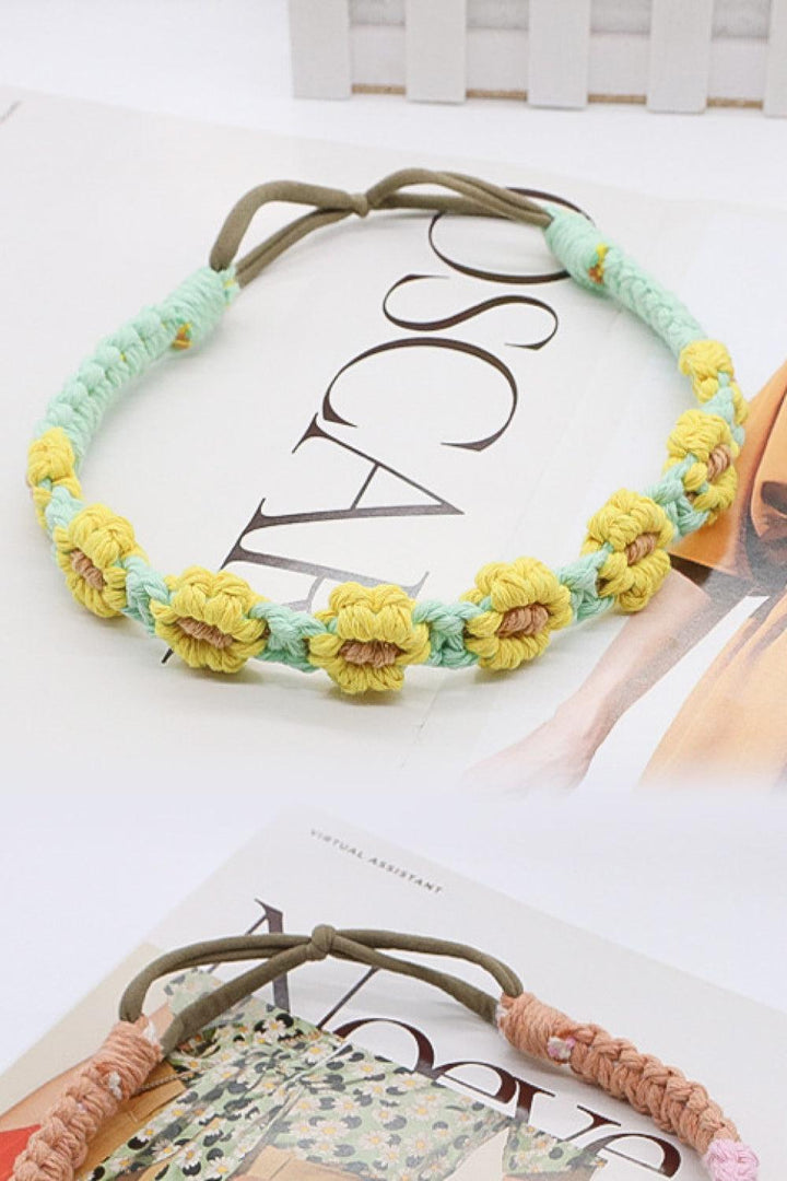 Assorted 2-Pack In My Circle Daisy Macrame Headband - Super Amazing Store