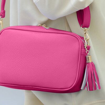 Tassel PU Leather Crossbody Bag Trendsi