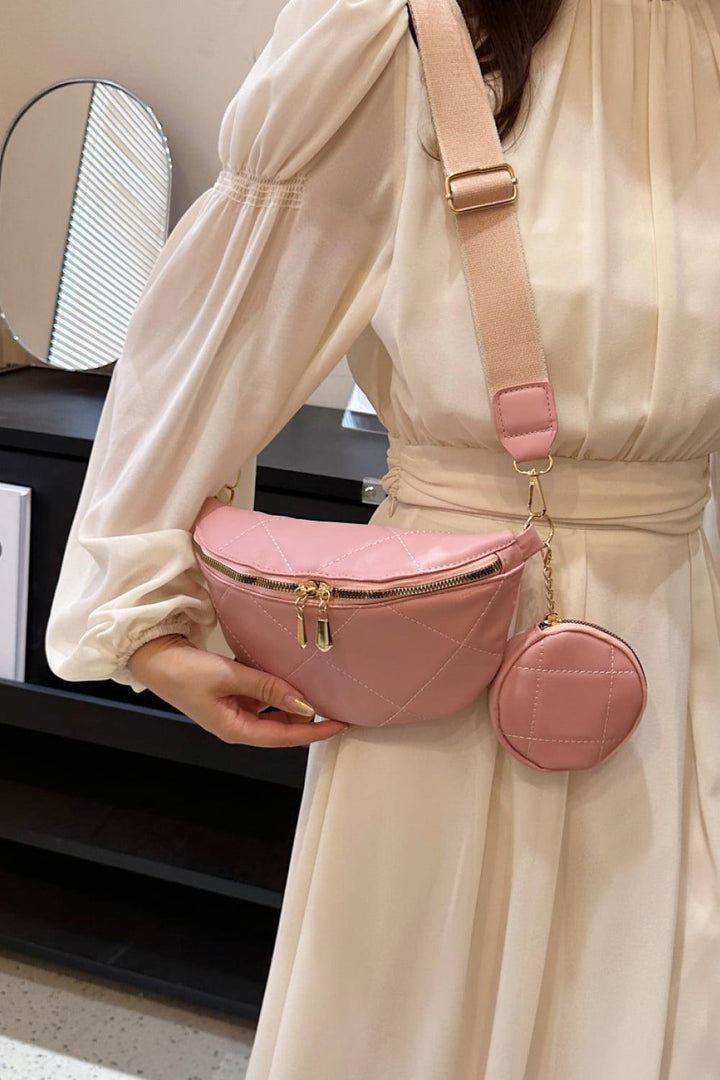 PU Leather Sling Bag with Small Purse - Super Amazing Store