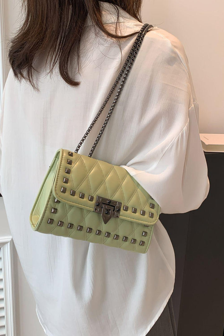 Studded PU Leather Crossbody Bag - Super Amazing Store