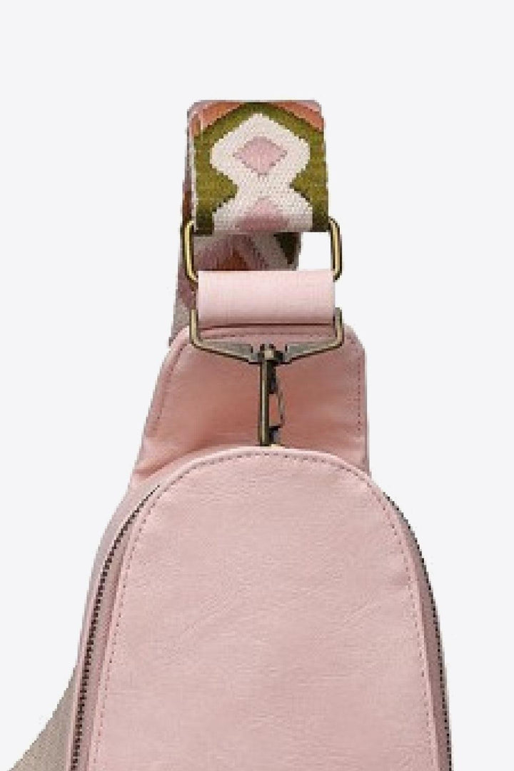 Random Pattern Adjustable Strap PU Leather Sling Bag - Super Amazing Store