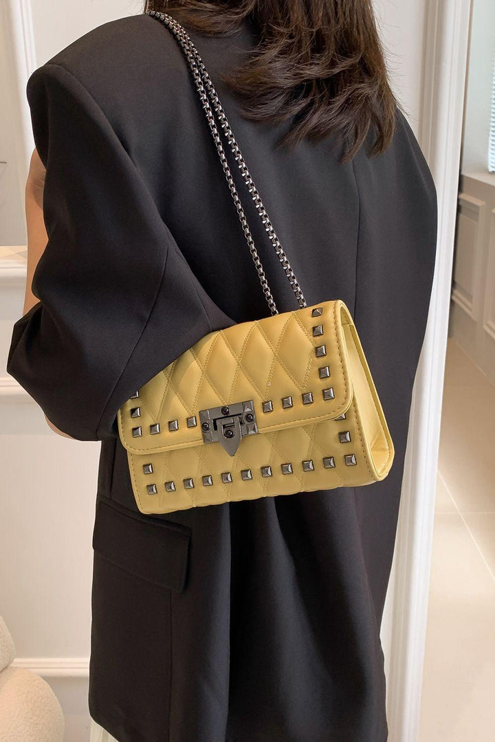 Studded PU Leather Crossbody Bag - Super Amazing Store