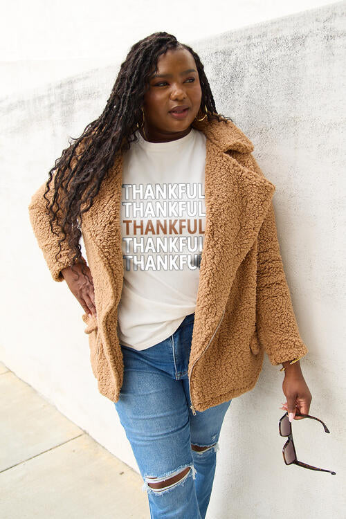 Simply Love Full Size THANKFUL Short Sleeve T-Shirt Trendsi