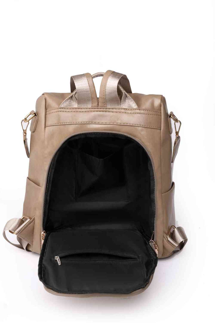 Zipper Pocket Backpack Trendsi