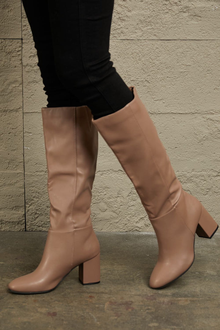 East Lion Corp Block Heel Knee High Boots - Super Amazing Store