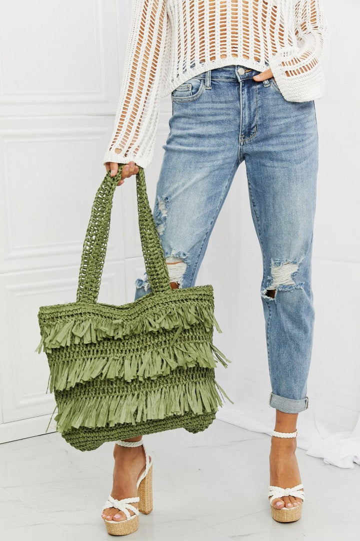 Fame The Last Straw Fringe Straw Tote Bag - Super Amazing Store