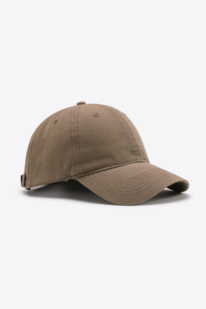 Plain Adjustable Cotton Baseball Cap Trendsi