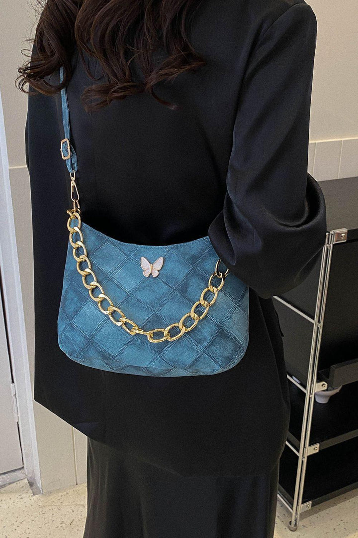 Butterfly Decor PU Leather Shoulder Bag - Super Amazing Store