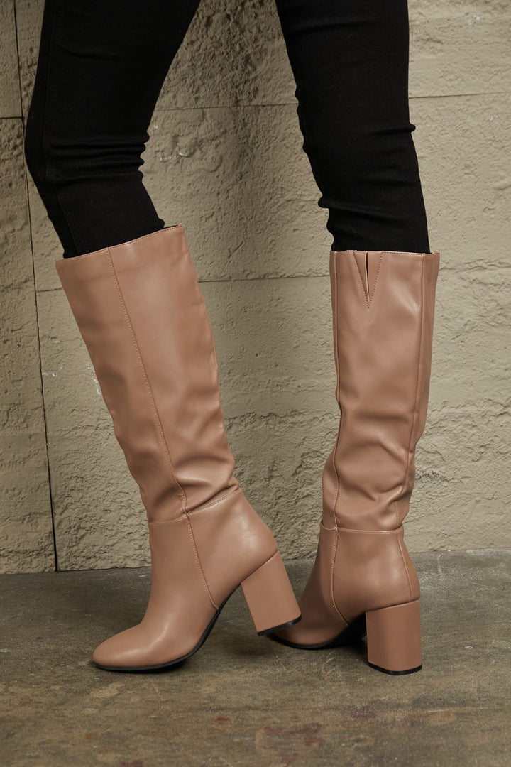 East Lion Corp Block Heel Knee High Boots - Super Amazing Store