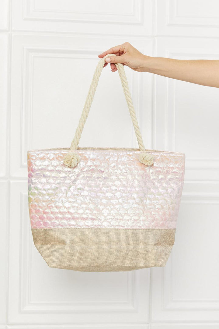 Justin Taylor Mermaid Vibes Scalloped Tote Bag - Super Amazing Store