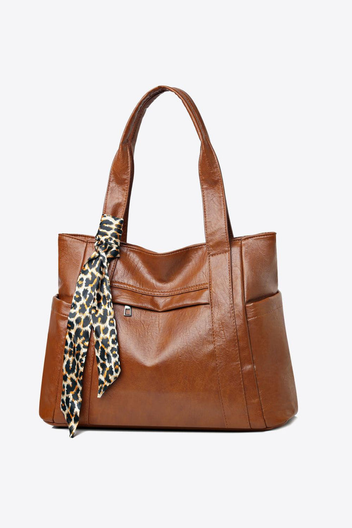 Tied PU Leather Handbag - Super Amazing Store