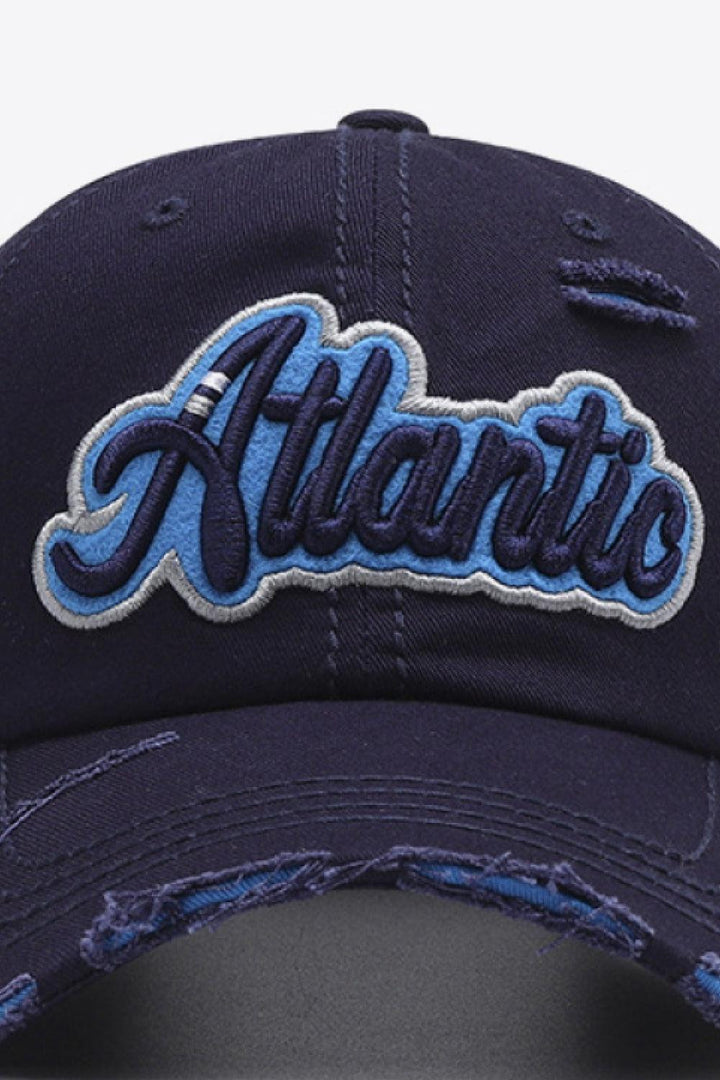 ATLANTIC Graphic Distressed Baseball Cap - Super Amazing Store