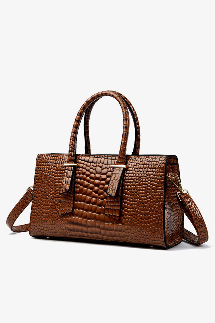 Textured PU Leather Handbag - Super Amazing Store