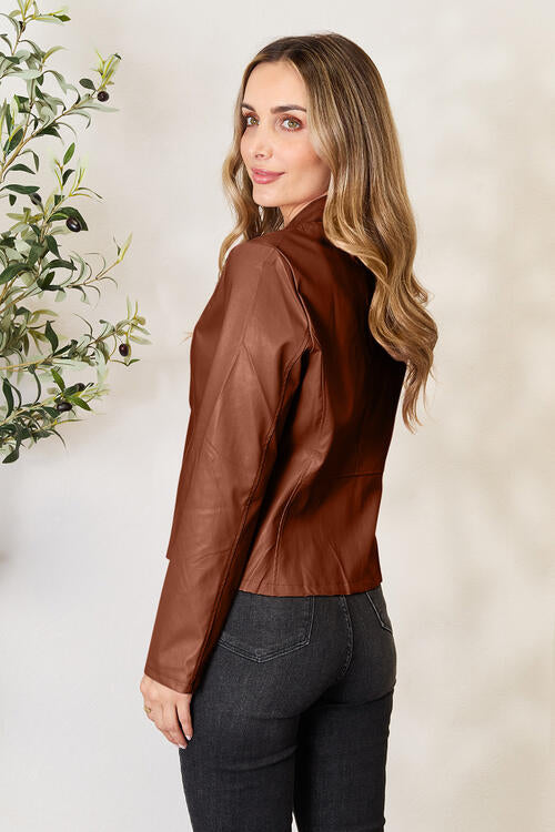 Mock Neck Zip Up Jacket - Super Amazing Store