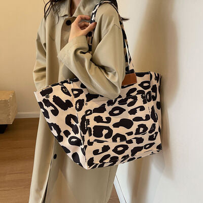 Animal Print Canvas Tote Bag Trendsi