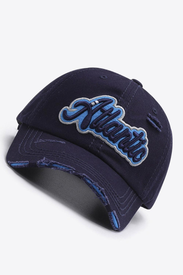 ATLANTIC Graphic Distressed Baseball Cap - Super Amazing Store