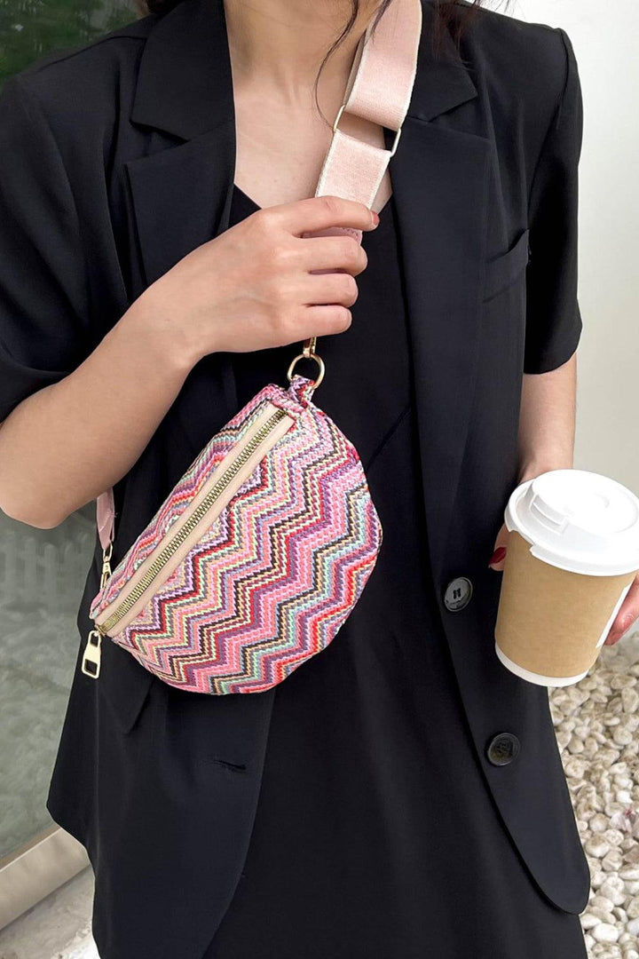 Baeful Chevron Straw Sling Bag - Super Amazing Store