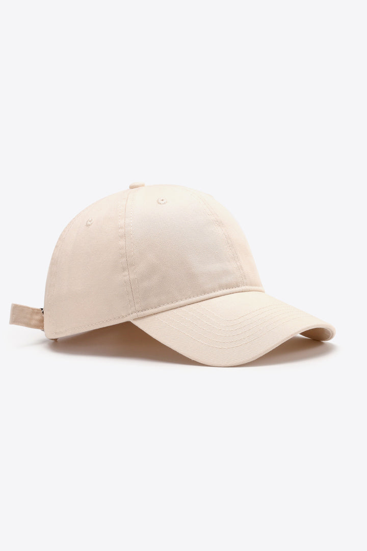 Plain Adjustable Cotton Baseball Cap Trendsi