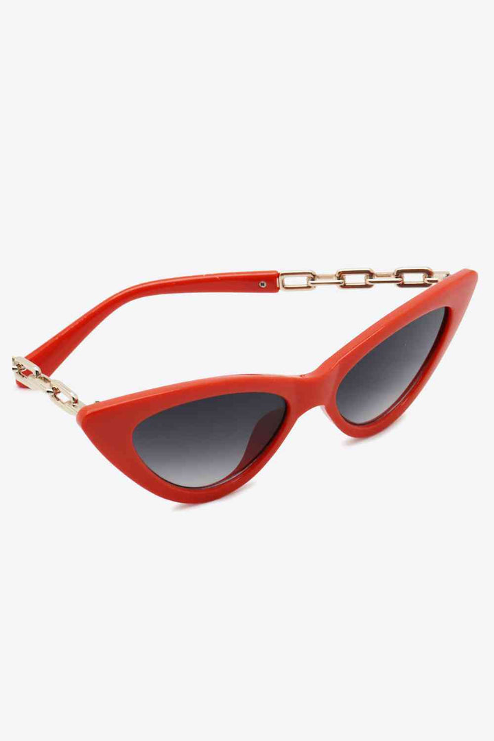 Chain Detail Cat-Eye Sunglasses - Super Amazing Store