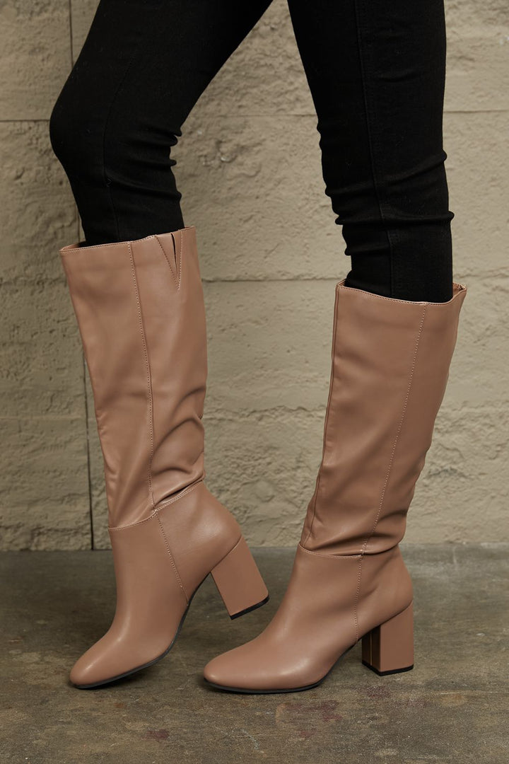 East Lion Corp Block Heel Knee High Boots - Super Amazing Store