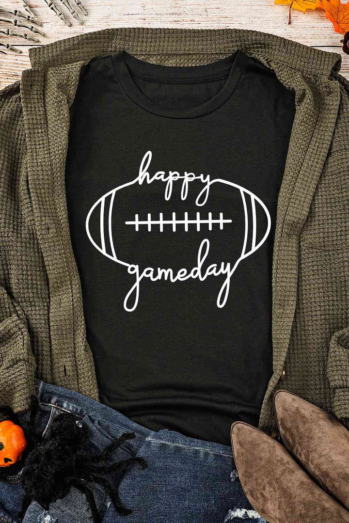 HAPPY GAMEDAY Graphic T-Shirt Trendsi