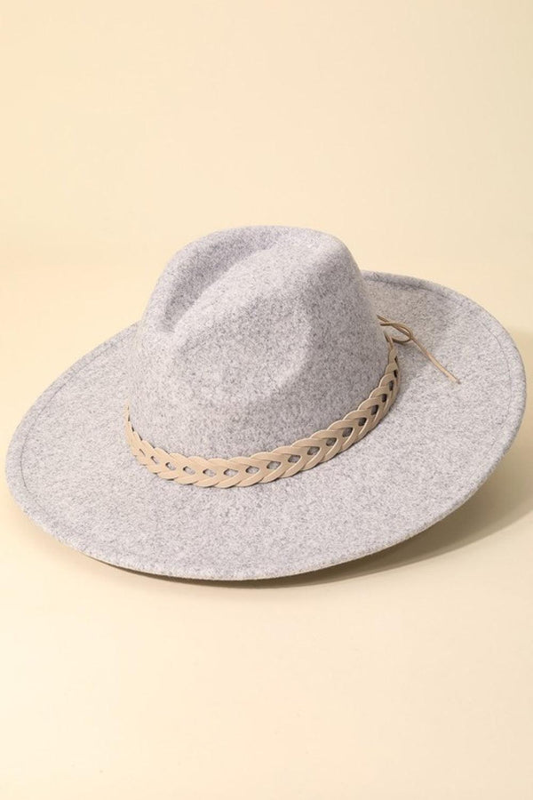 Fame Woven Together Braided Strap Fedora - Super Amazing Store