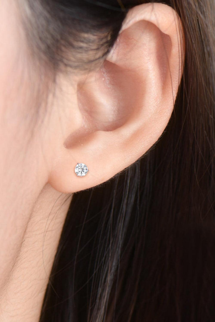 Moissanite 925 Sterling Silver Stud Earrings - Super Amazing Store