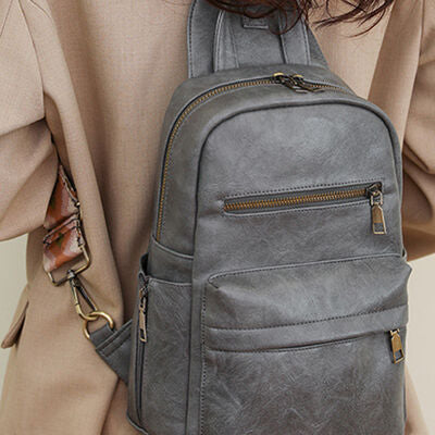 Medium PU Leather Backpack Trendsi