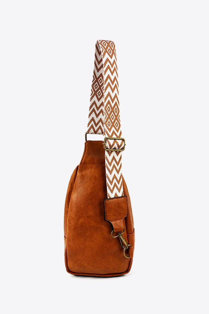 Random Pattern Adjustable Strap PU Leather Sling Bag - Super Amazing Store