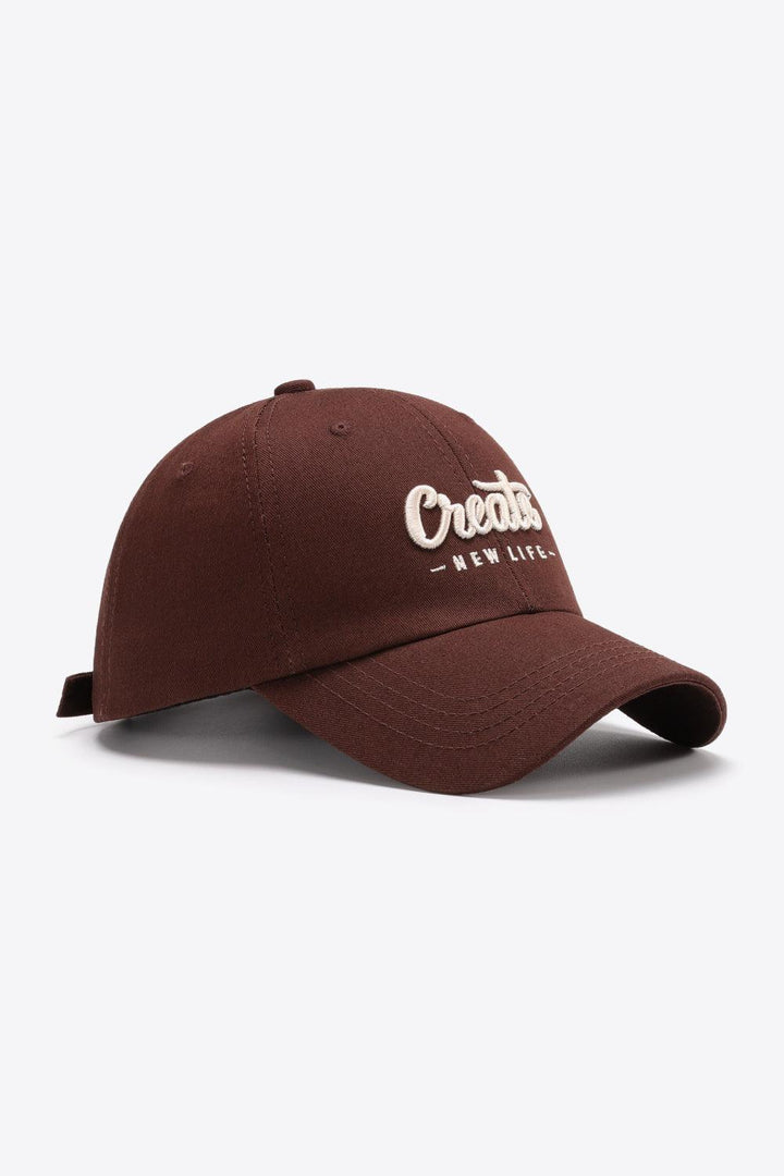 CREATE NEW LIFE Adjustable Cotton Baseball Cap - Super Amazing Store