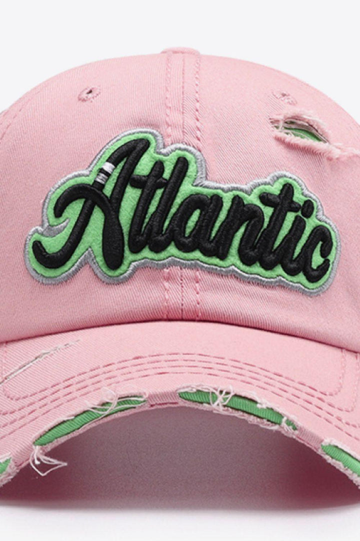 ATLANTIC Graphic Distressed Baseball Cap - Super Amazing Store