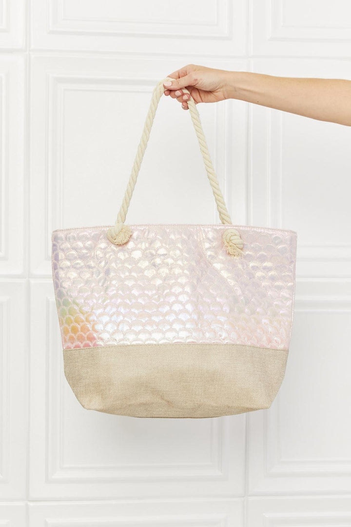 Justin Taylor Mermaid Vibes Scalloped Tote Bag - Super Amazing Store