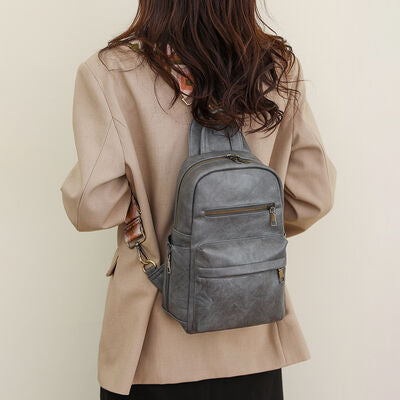 Medium PU Leather Backpack Trendsi