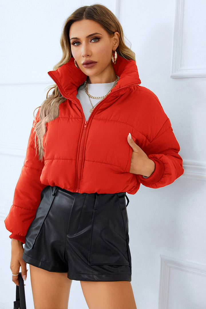 Zip-Up Winter Coat with Pockets - Super Amazing Store