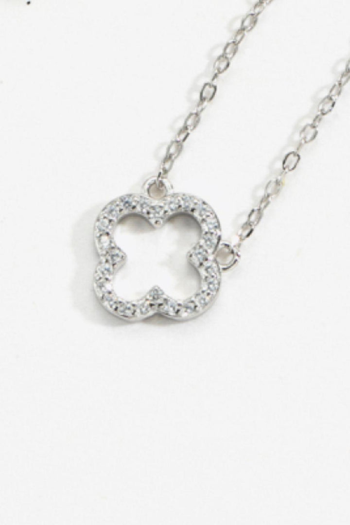 Inlaid Cubic Zirconia 925 Sterling Silver Necklace - Super Amazing Store