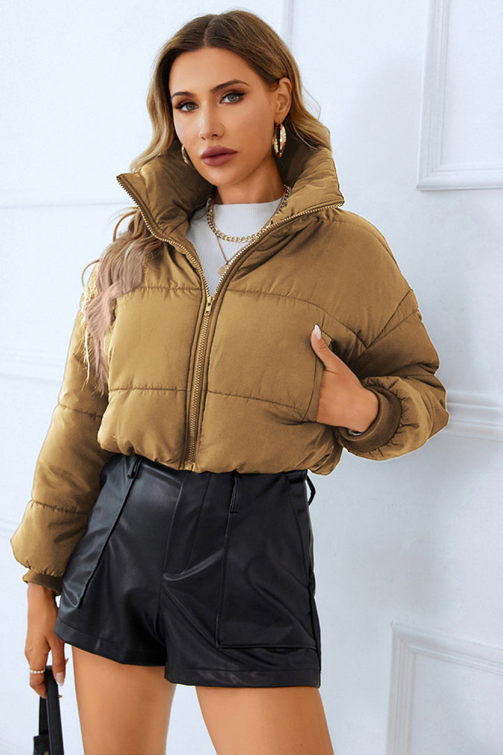 Zip-Up Winter Coat with Pockets - Super Amazing Store