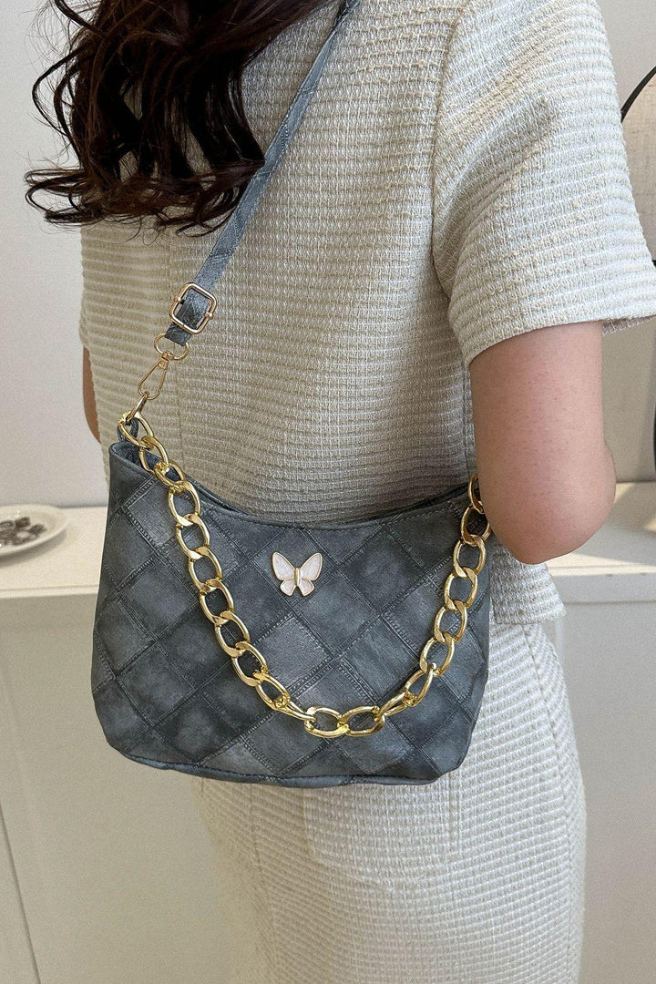 Butterfly Decor PU Leather Shoulder Bag - Super Amazing Store