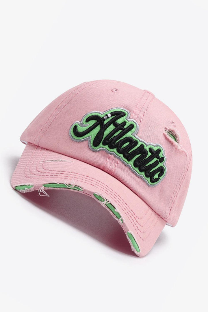 ATLANTIC Graphic Distressed Baseball Cap - Super Amazing Store