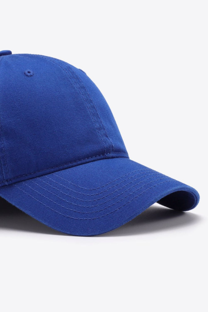 Plain Adjustable Cotton Baseball Cap Trendsi