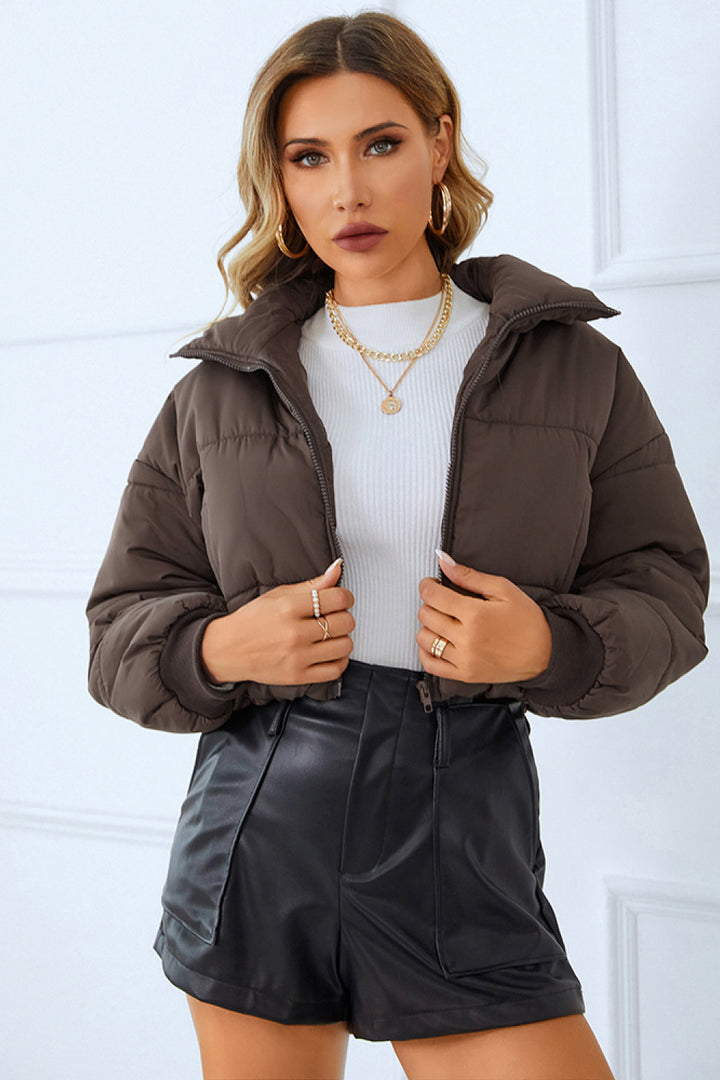 Zip-Up Winter Coat with Pockets - Super Amazing Store