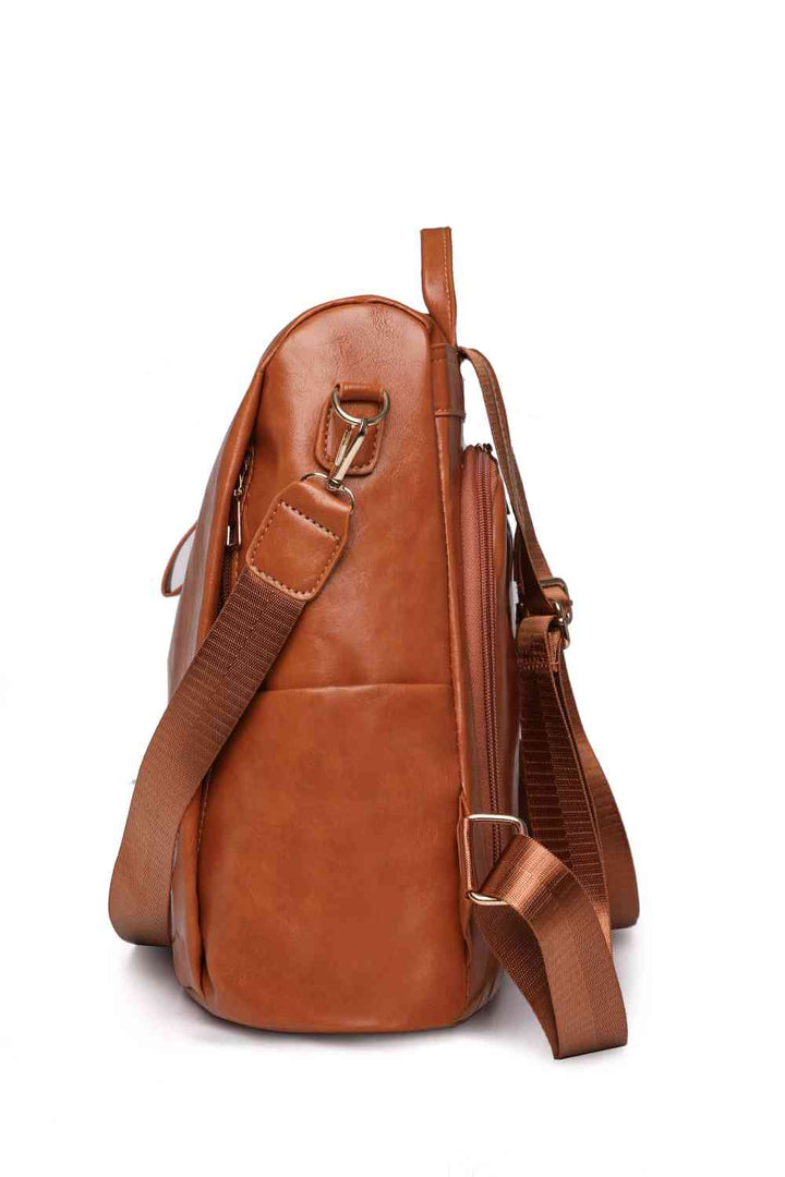 Zipper Pocket Backpack Trendsi