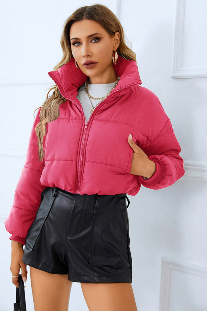 Zip-Up Winter Coat with Pockets - Super Amazing Store