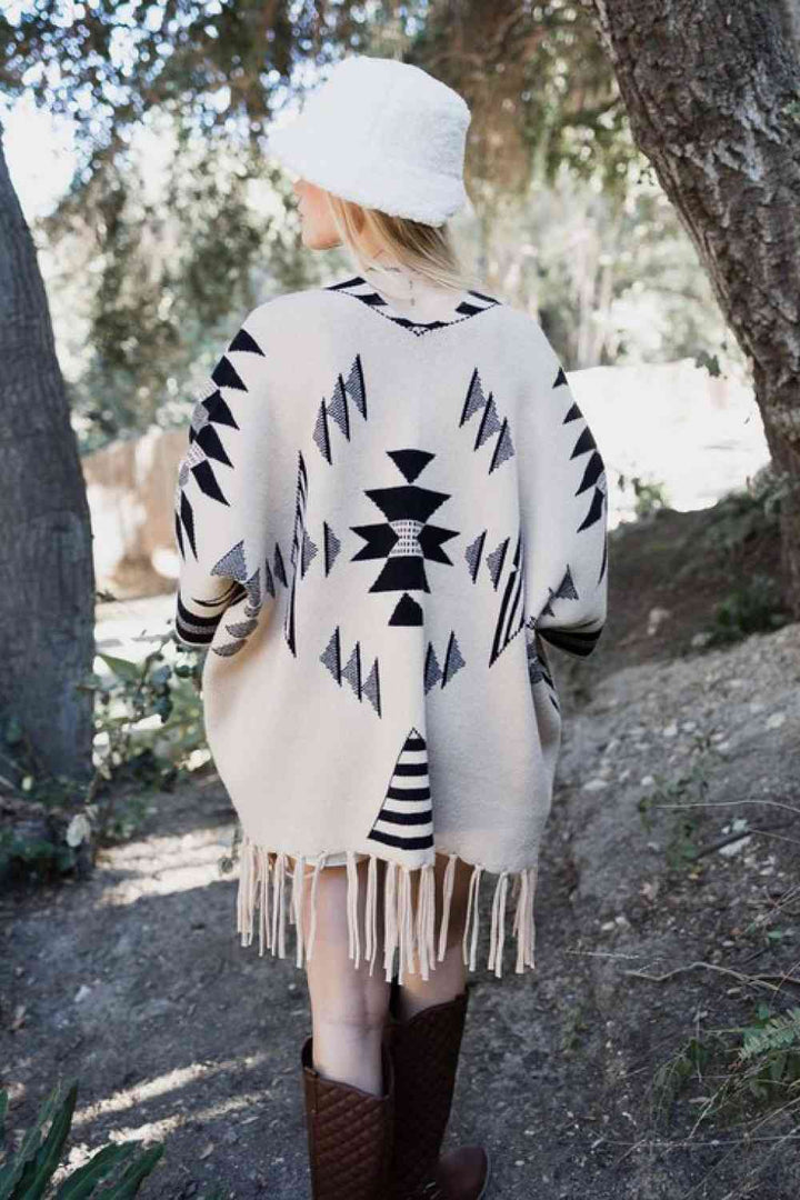 Leto Muir Woods Geometric Print Cardigan Trendsi