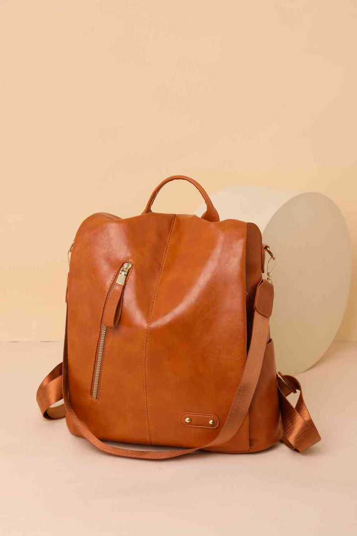 Zipper Pocket Backpack Trendsi